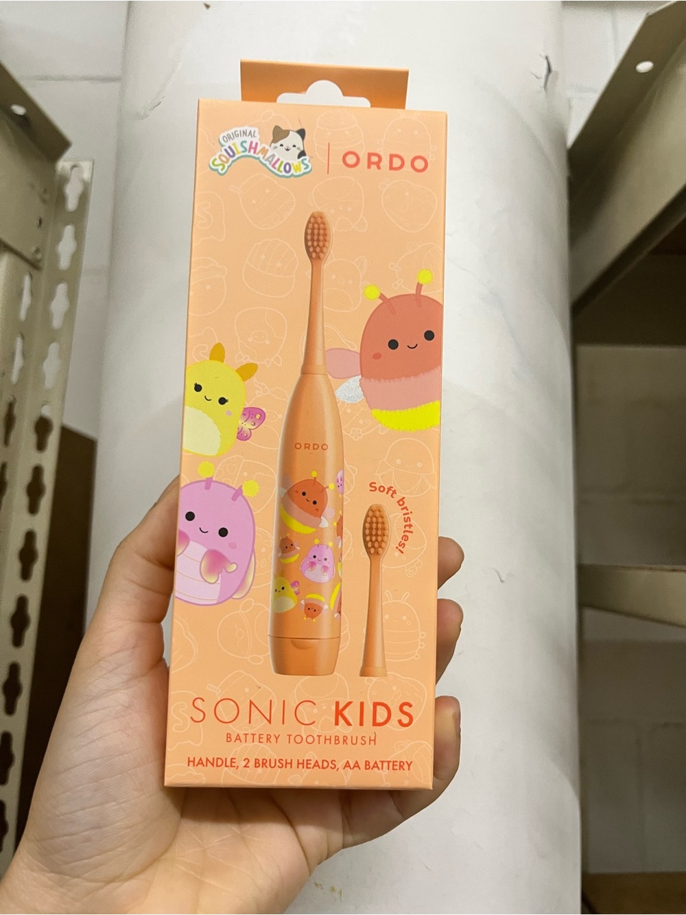 ORDO Sonic Kids Battery Toothbrush - Peach/Orange